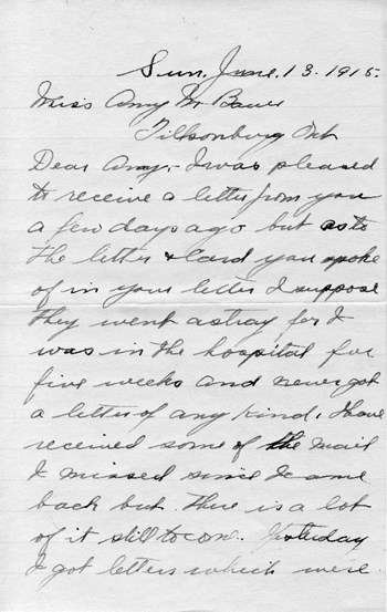 Letter, Jun 13, 1915, p. 1